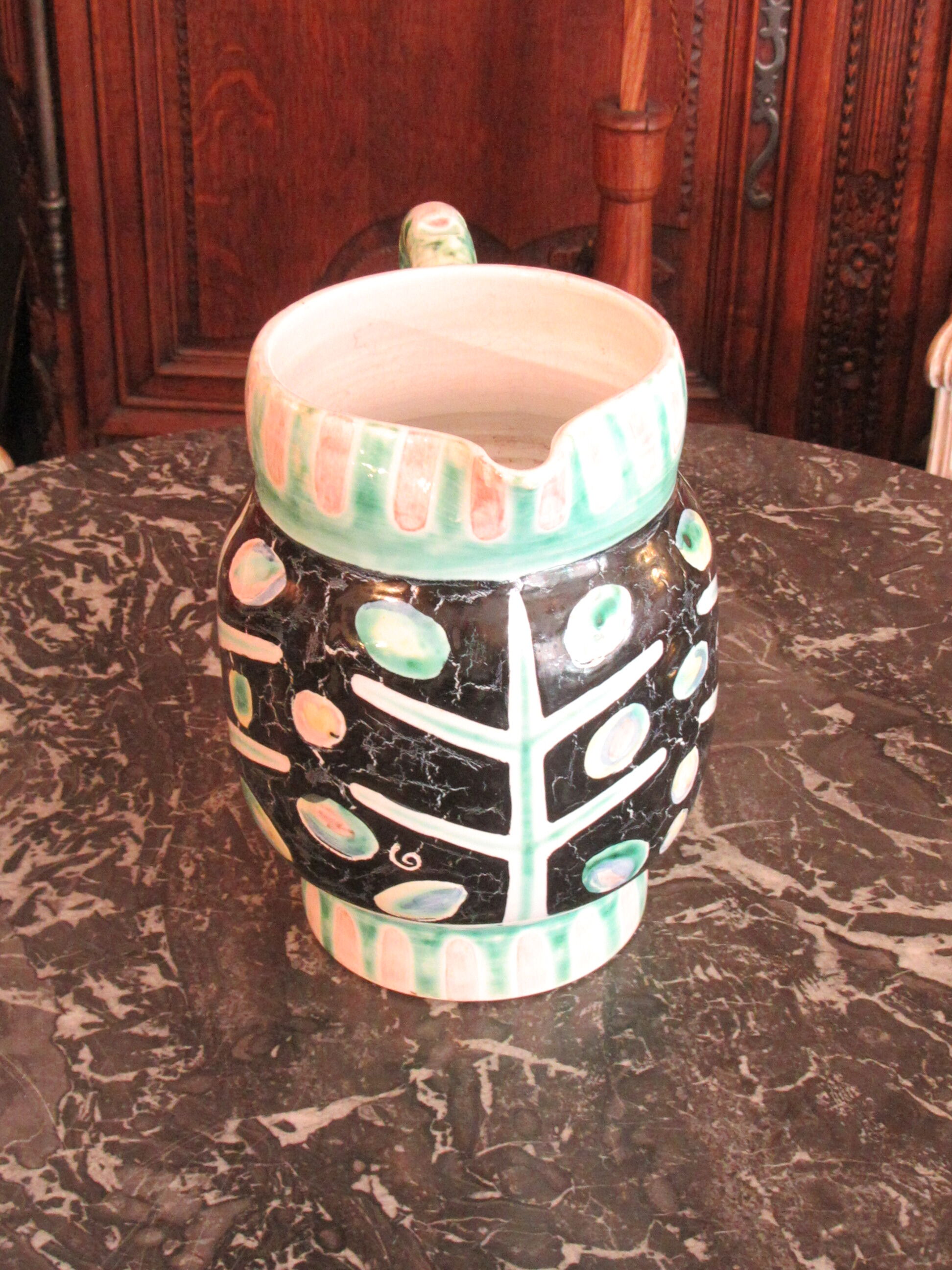 Ceramic pitcher year 1950/1960 gien-Andrée Delamarre