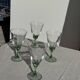 Set of 4 vintage green stemmed glasses H16