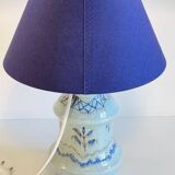 Chic vintage blue ceramic lamp