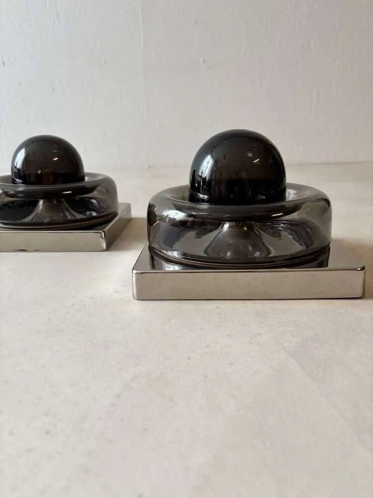 Cosack wall sconces in tinted glass from the 1970s.