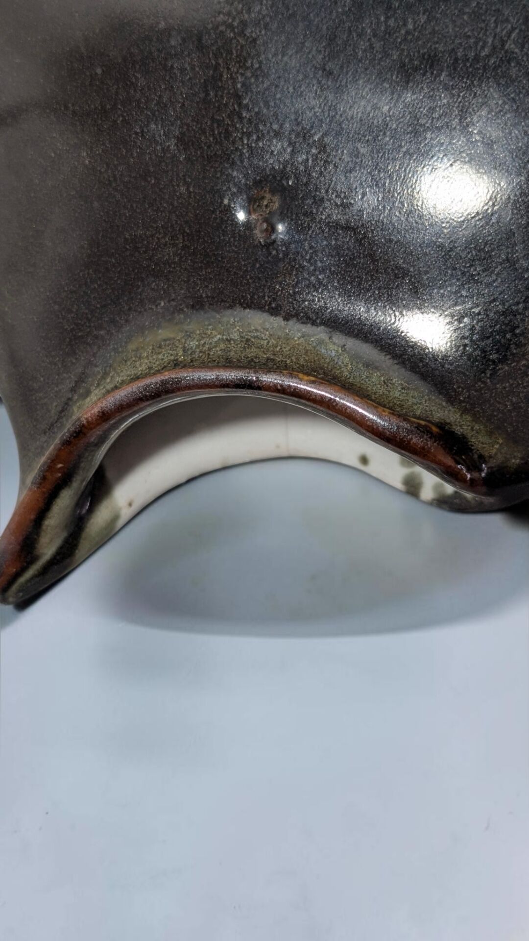 Wall vase in ceramic signed Liévois – piece of French craftsmanship