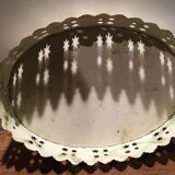 Pair of white patinated metal trays