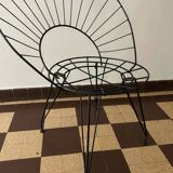 Chaise danoise en fer forgé, années 60