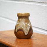 St Clément fat lava vase, vintage vase, St Clément ceramic vase, made in France, flower pot