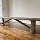 Millau bench solid oak antique - 200 cm