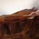 Brutalist carved wood fruit basket / vintage 60s-70s