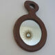 Gouge-cut solid wood mirror, free form, 60s