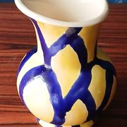 Free-form handmade vase in Art Deco style and period.