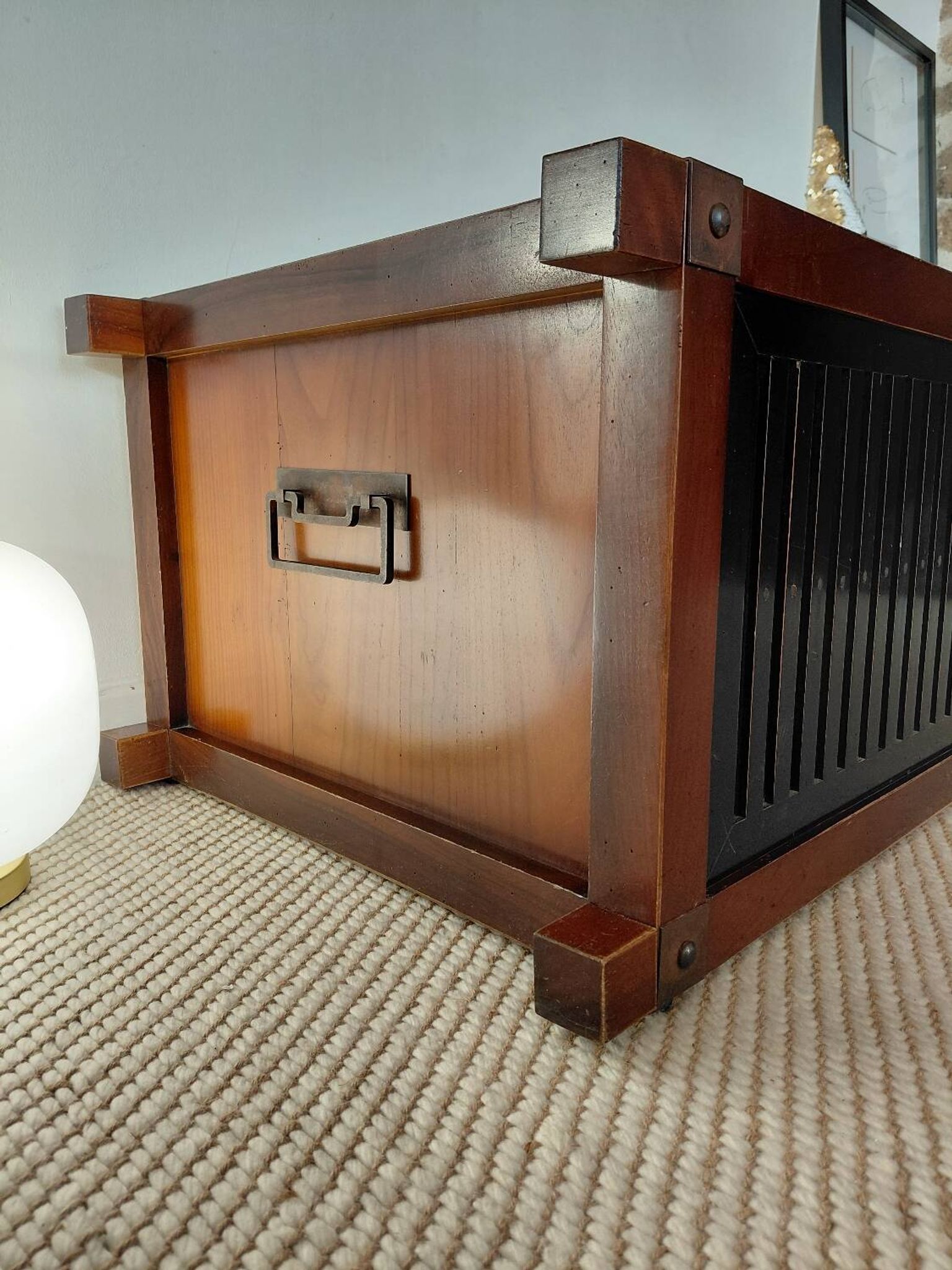 Buffet, meuble TV en bois Roche Bobois, style japandi