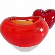 Post-Modern Murano Glass Heart Vases by Maria Christina Hamel, 1990s