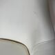 Vintage swivel desk foot tulip in white leather