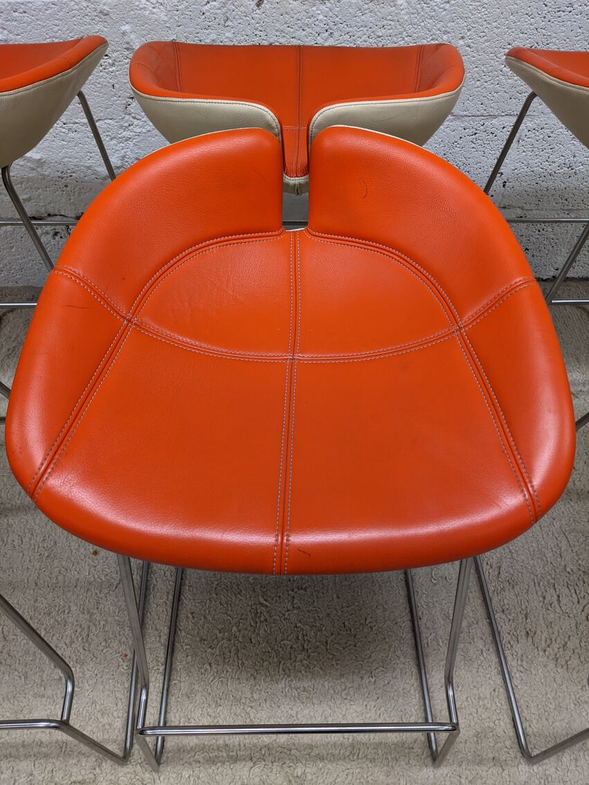 Vintage Fjord orange armchair by Patricia Urquiola for Moroso