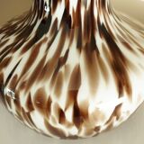 Pendant light in white opal glass with black speckles, 1960s/1970s