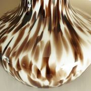 Pendant light in white opal glass with black speckles, 1960s/1970s