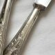 6 antique knives in silver metal and stainless blade