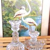 Bougeoirs anciens en verre