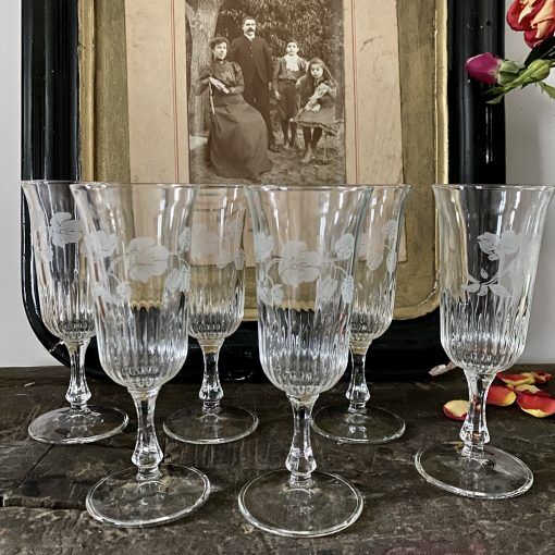 Series of 6 champagne flutes