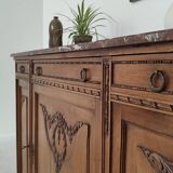Antique Louis 16 style sideboard, marble