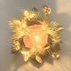 Vintage gold leaf metal flower wall light Florentine wall sconce