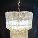 Chandelier Tube Tronchi in Murano Glass by Paolo Venini, 1970