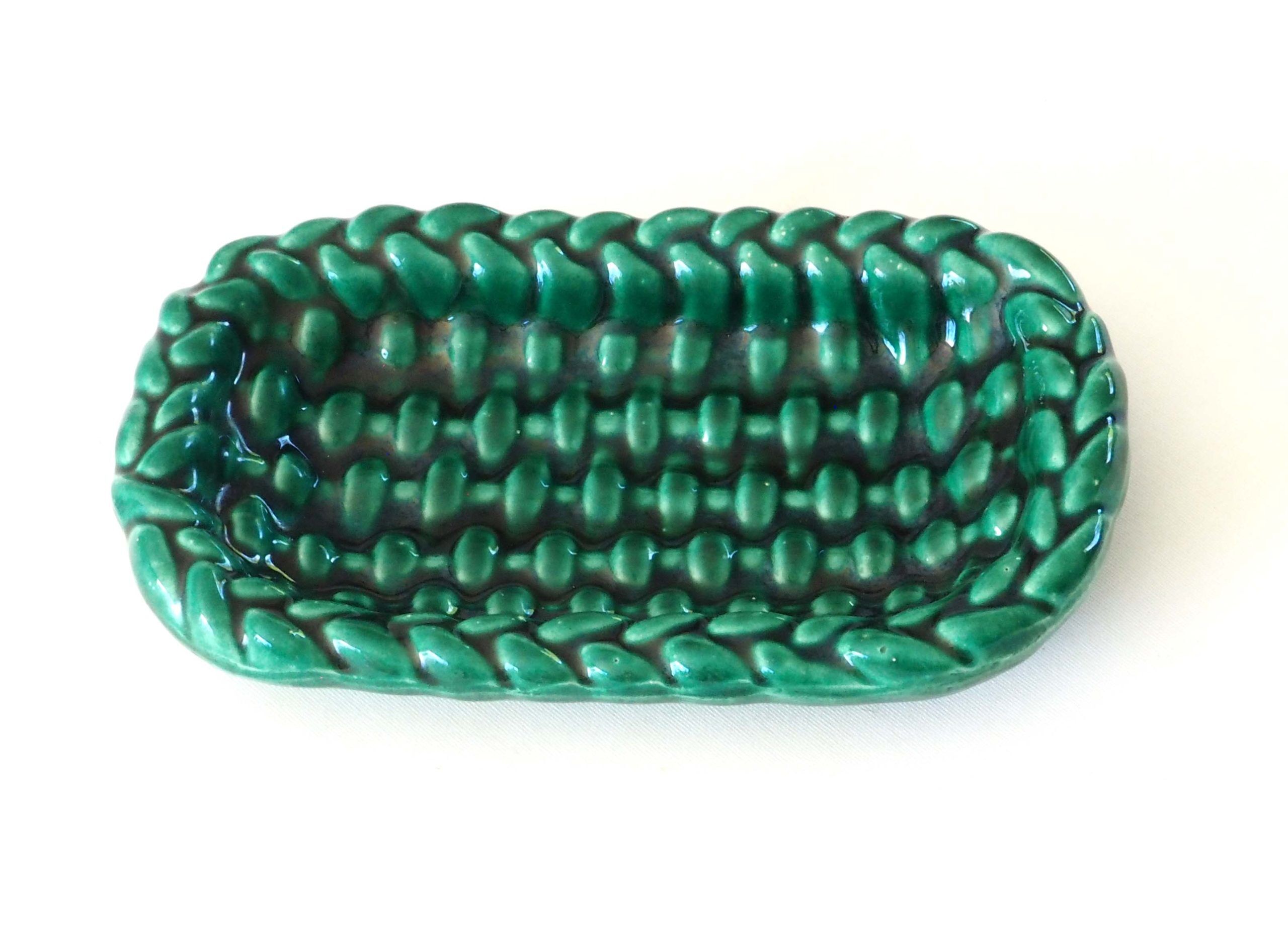 Ramequin céramique tressée vert