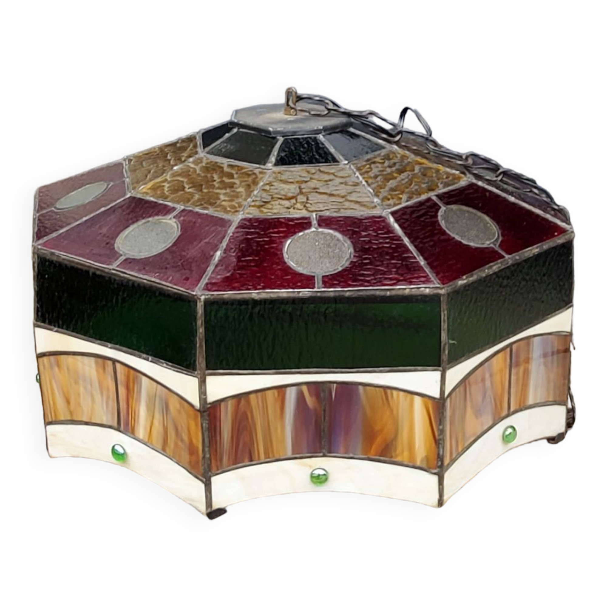 Art style stained glass suspension, diameter 58cm
