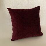Plum velvet cushion