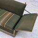 1970s, Danish 2-seater drop arm "Spanish" sofa, furniture wool.