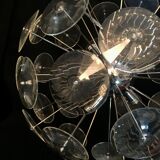 Sputnik chandelier design in chrome