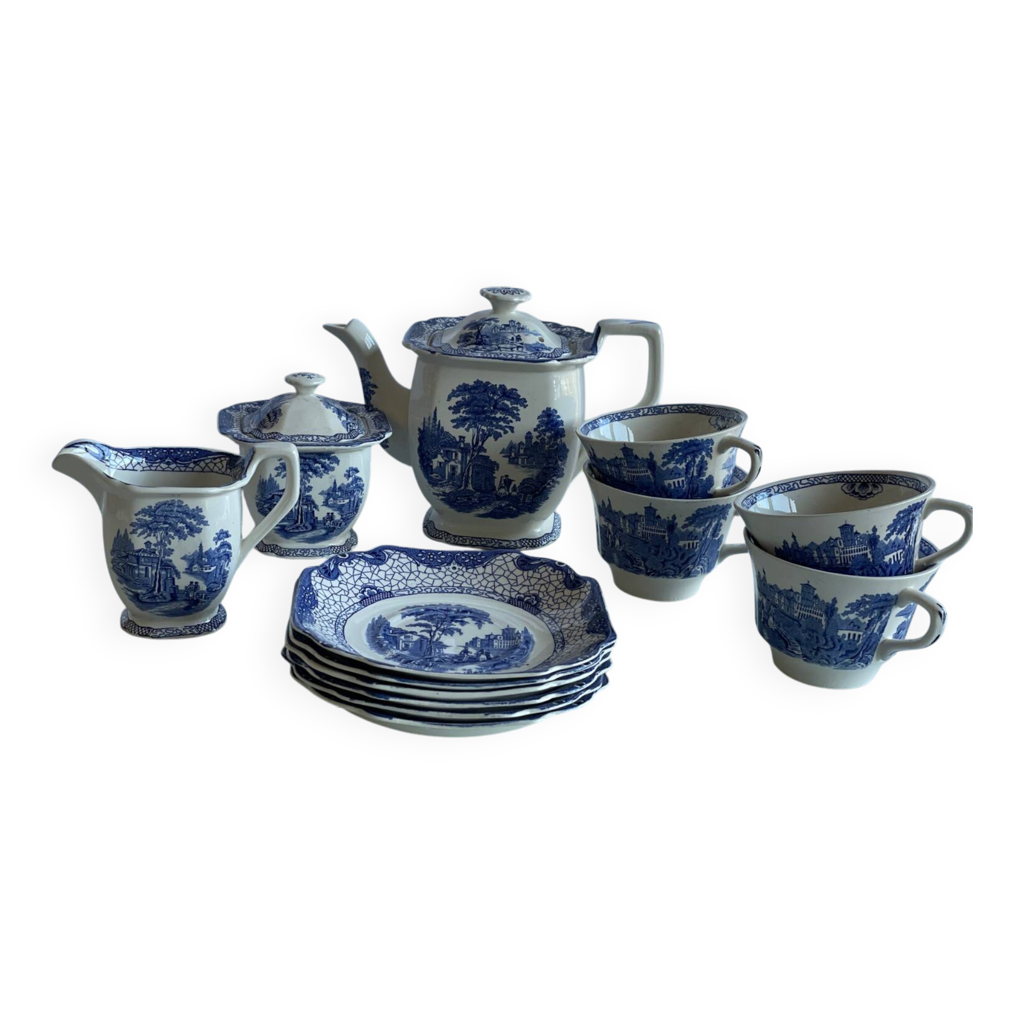 Adams England Landscape Tea Set