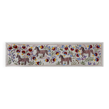 Hand-knotted rug, vintage Turkish rug 50x184 cm
