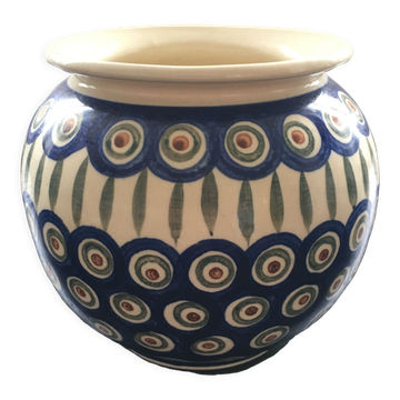 Blue decorative ball vase