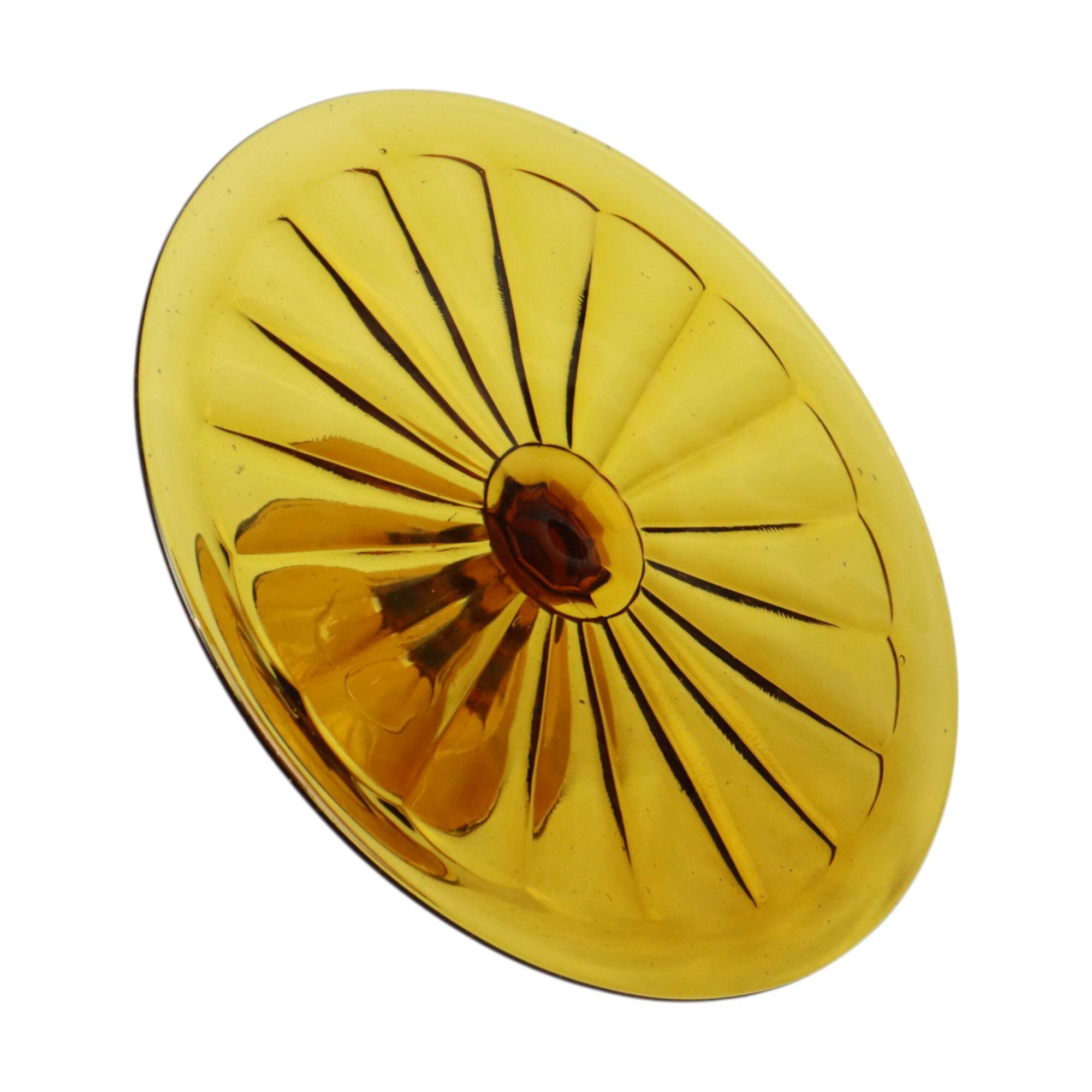 Amber Art Deco Cake Stand Pastry Dish Scailmont