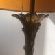 Lampe en bronze décor palmier Maison Bagués années 1970 en TBE