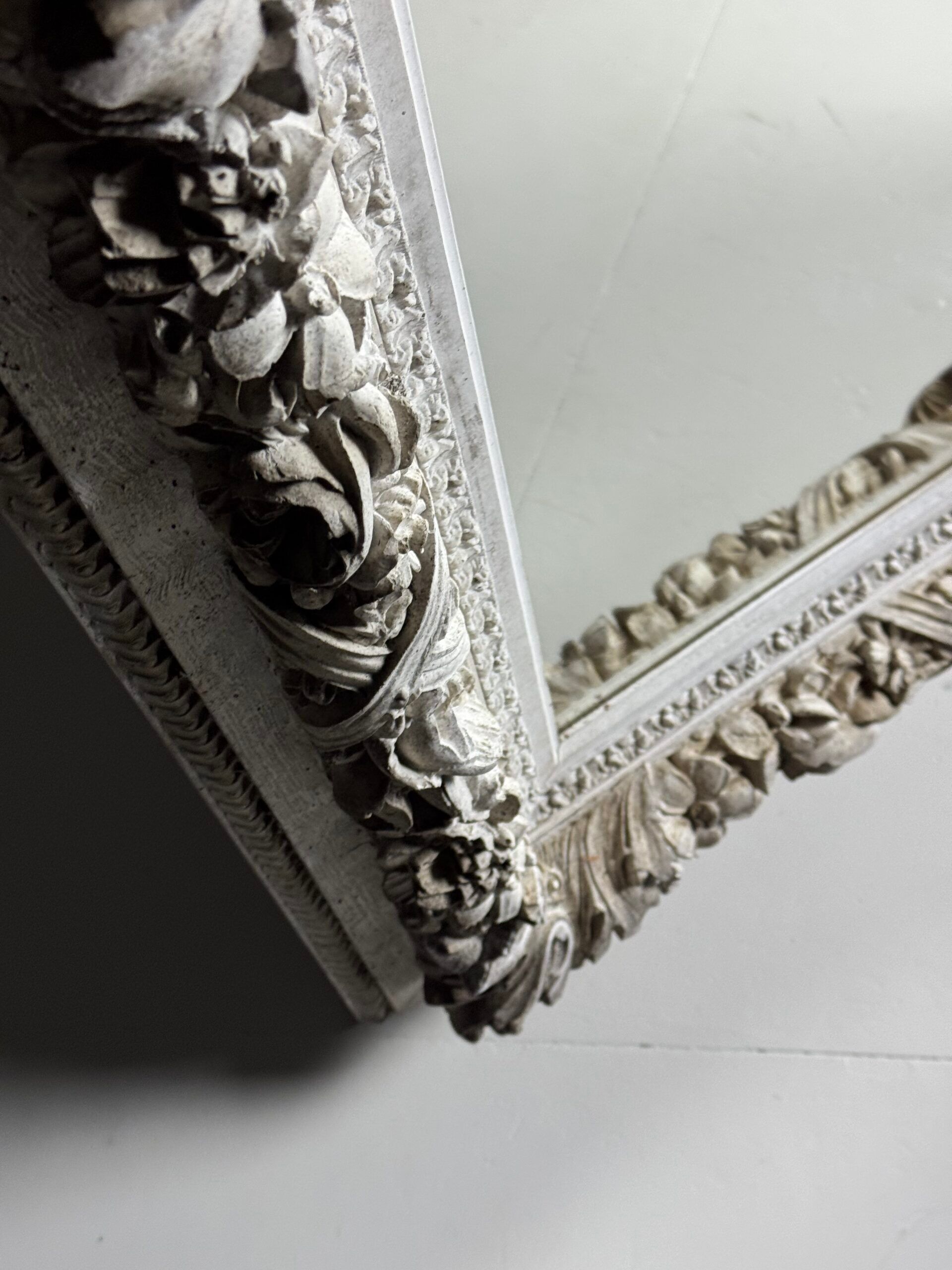 Set of three French mirrors white