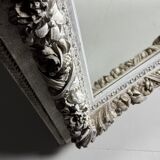 Set of three French mirrors white