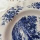 Lot de 5 assiettes creuses Sarreguemines modèle Romantic bleu