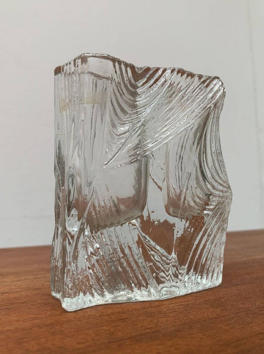 Vintage Glass Block Vase