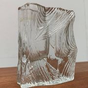 Vintage Glass Block Vase
