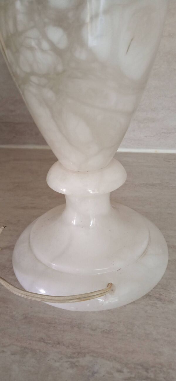 Pied de lampe balustre en albâtre 48 cm