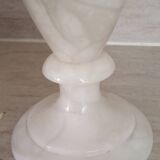 Alabaster baluster lamp base 48 cm