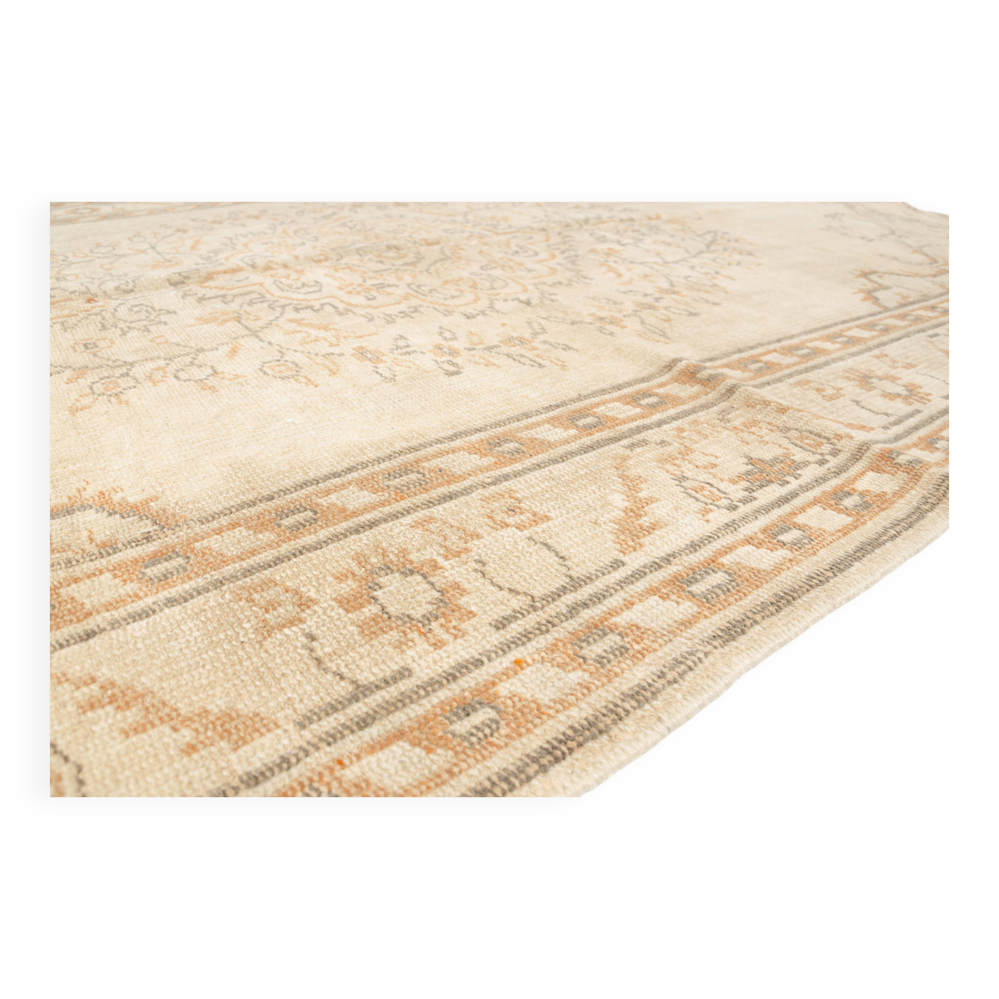 Neutral Vintage Anatolian Wool Rug