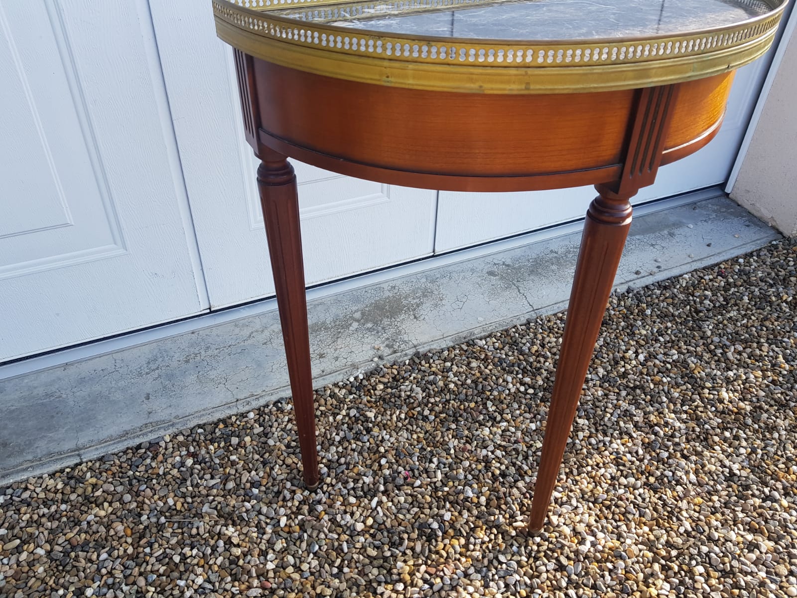 Louis XVI style half-moon console