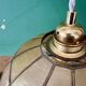 Vintage pendant light in mother-of-pearl and brass