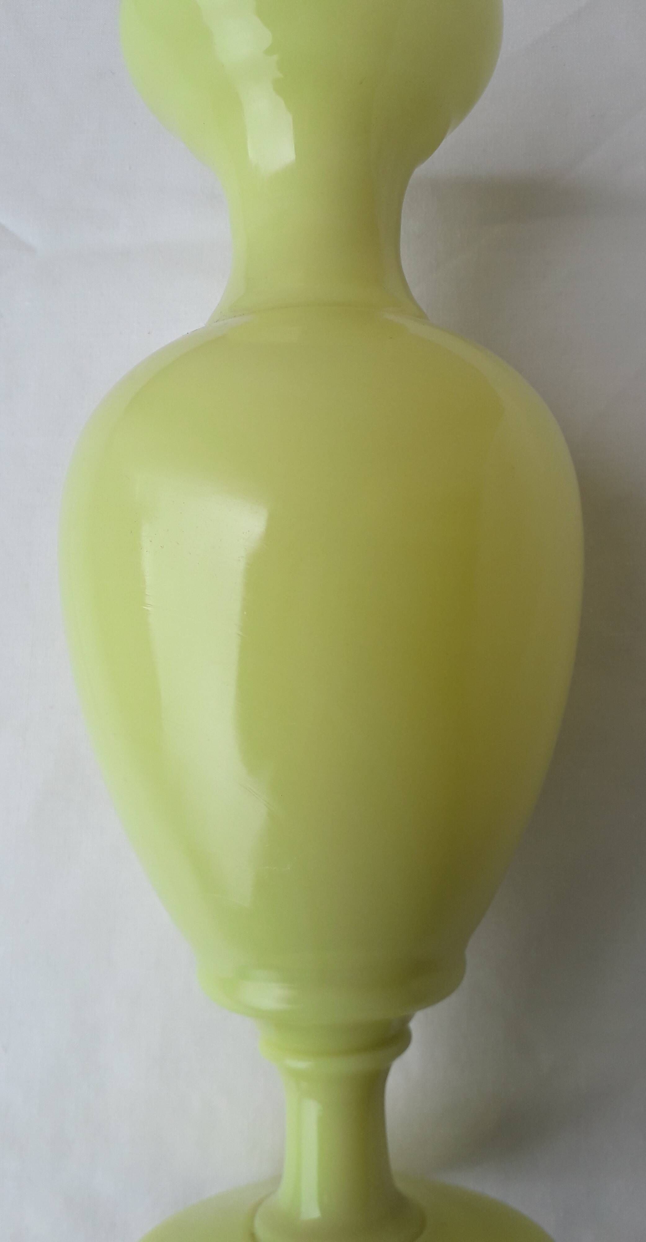 Yellow opaline vase