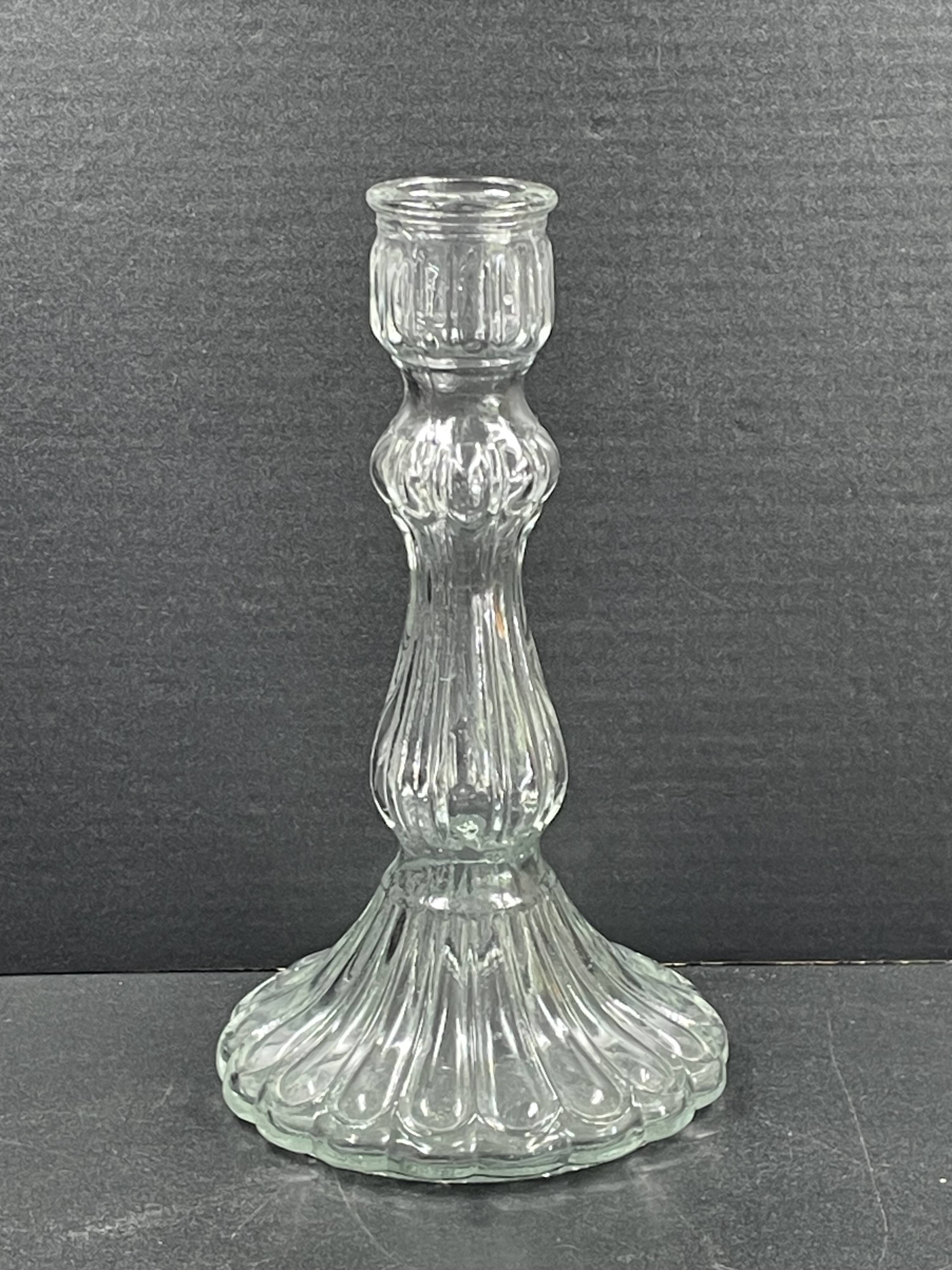 Molded glass candle holder trendy 22.5 cm