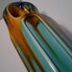 Vase polychrome art deco orchies
