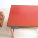 Vintage children's desk in solid oak and red formica, 50s/60s
