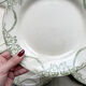 Flat plates terre de fer green creil & montereau labrador model "napoleon" 1890s