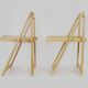 Set of 4 Vintage folding chairs in light wood